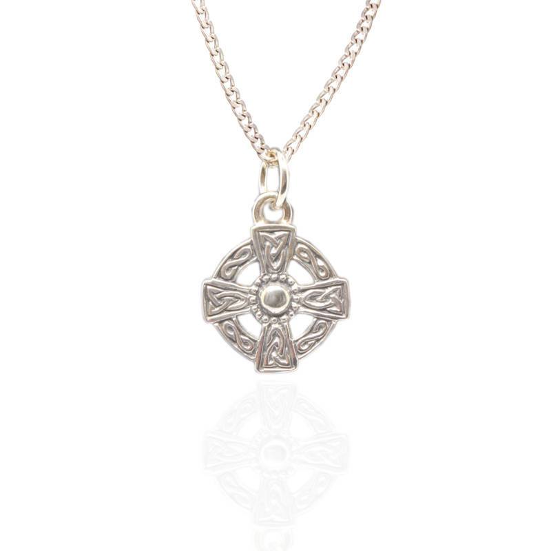 Celtic Cross Pendant Charm in Silver