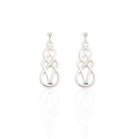 Celtic Design Earrings In Silver