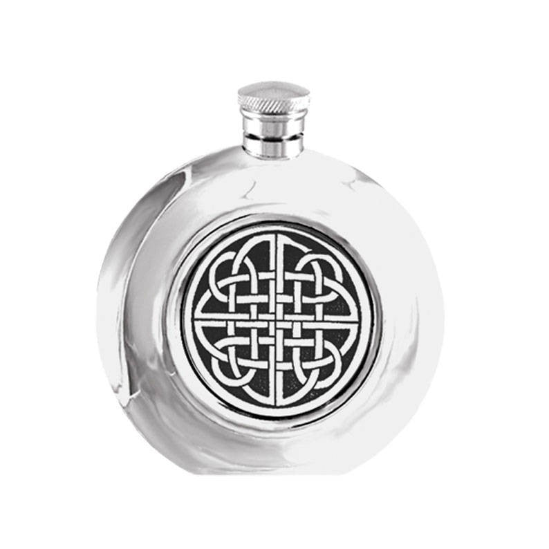 Celtic Hip Flask in Pewter