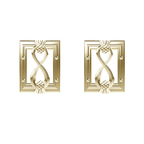 CELTIC INFINITY THISTLE LONG SQUARE EARRINGS