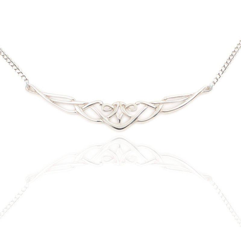 Celtic Interlace Necklet In Silver