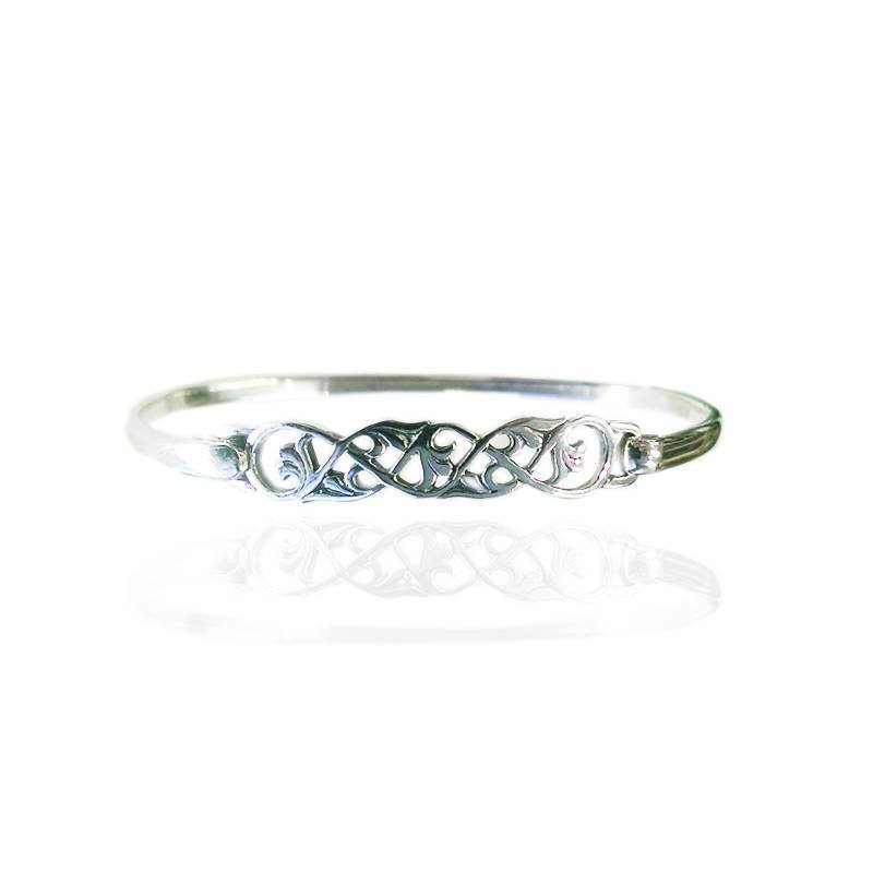 Celtic Interweave Bangle in Silver