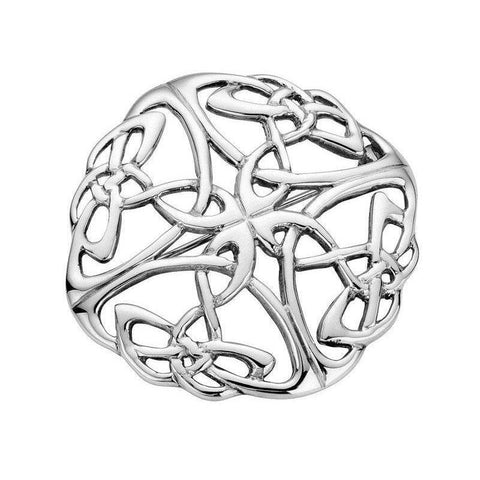 Celtic Knotwork Brooch In Silver
