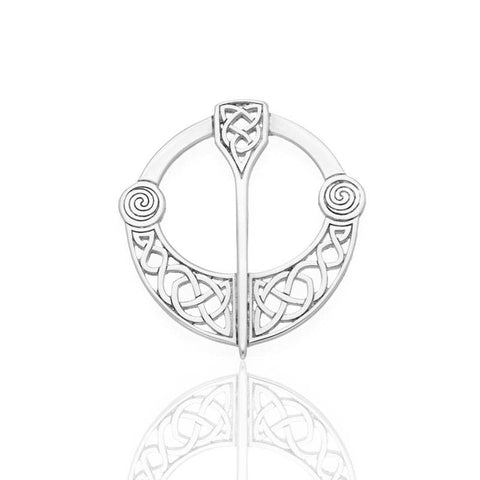 Celtic Penannular Brooch In Silver