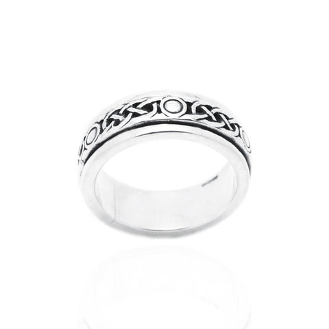 Celtic Pleat Design Ring in Silver