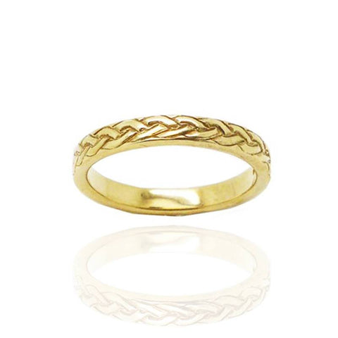 Celtic Pleat Pattern Ring in Gold