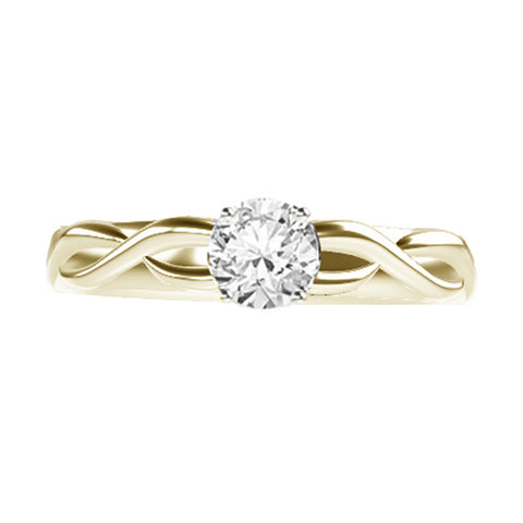 CELTIC SOLID DEMI TWIST ENGAGEMENT RING IN 9CT YELLOW GOLD