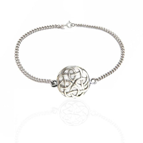 Circular Celtic Knot Bracelet in Silver