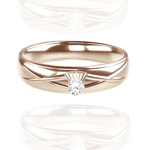 DIAMOND SCOTTISH THISTLE SALTIRE WEDDING RING