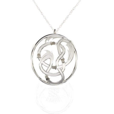 EDINBURGH FLOW SCOTTISH CELTIC THISTLE NECKLACE