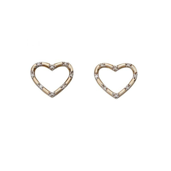 Gold Pave Set Diamond Earrings
