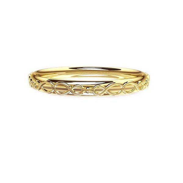 Scottish Infinity Celtic Wedding Ring in Yellow Gold
