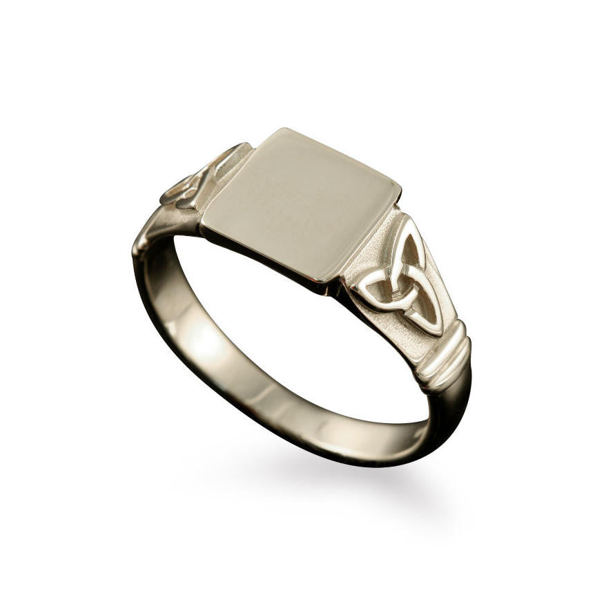 Large Celtic Trinity Knot Signet Ring Tappit Hen Gallery Scottish Celtic Jewellers