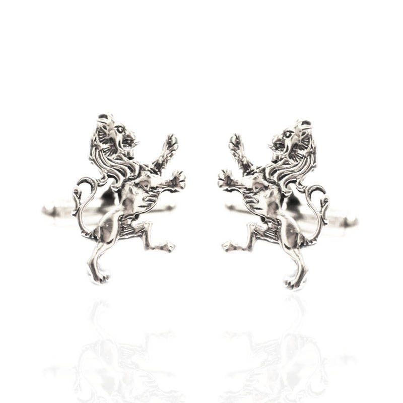 Lion Rampant Cufflinks in Silver