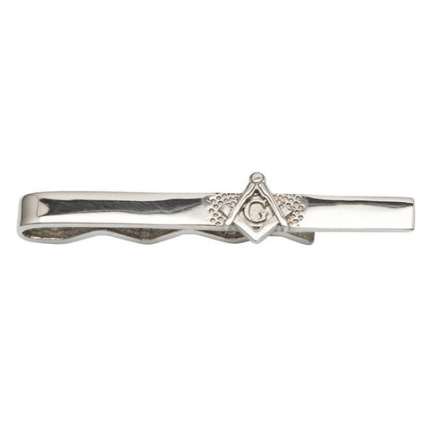 Masonic Compass G Tie Slide In Silver