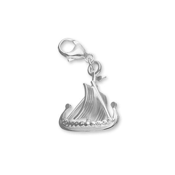 Orkney Viking Longship Charm in Silver