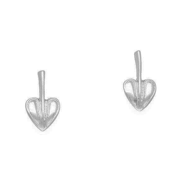 Rennie Mackintosh Leaf Stud Earrings in Silver