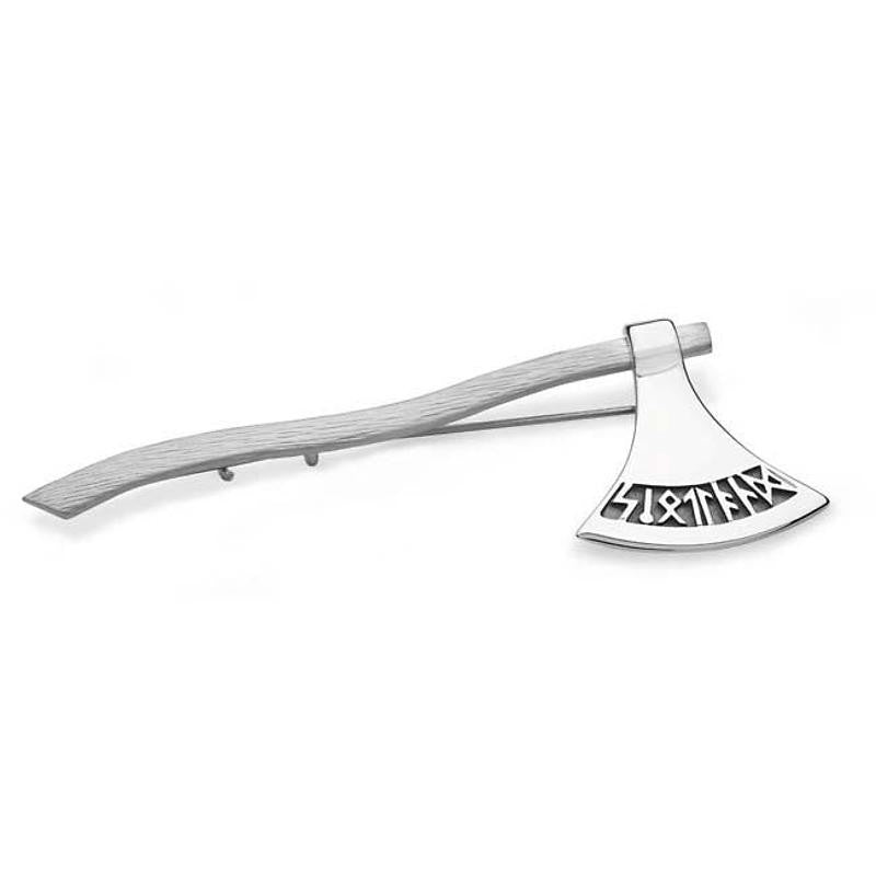 Runic Axe Kilt Pin In Silver