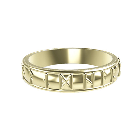 EDINBURGH LOVE RUNIC WEDDING RING