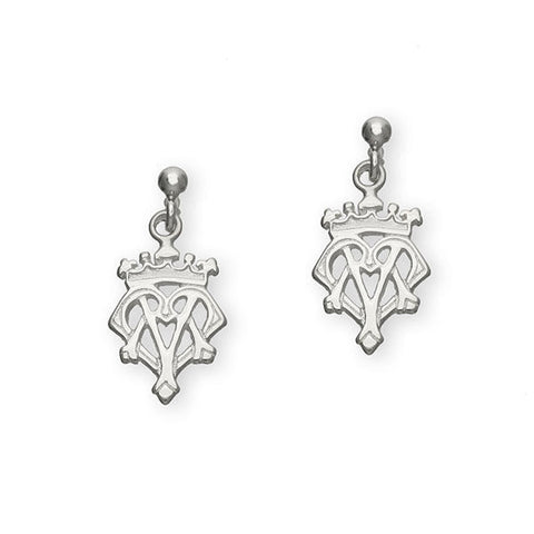 Scottish Traditional Luckenbooth Drop Earrings in Silver