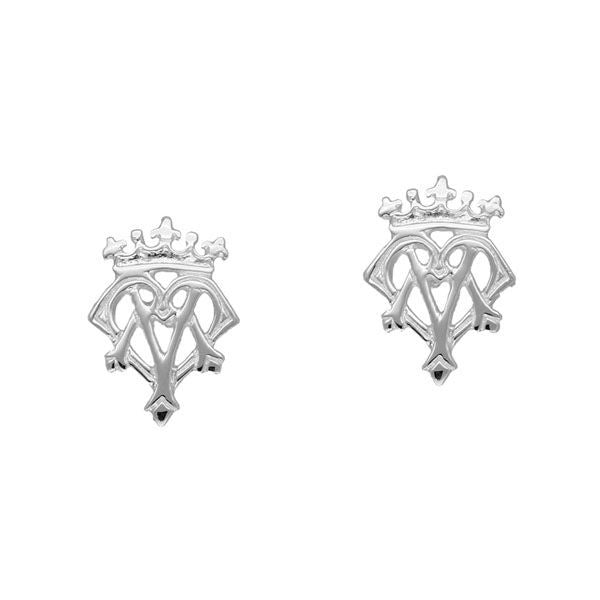 Scottish Traditional Luckenbooth Stud Earrings in Silver
