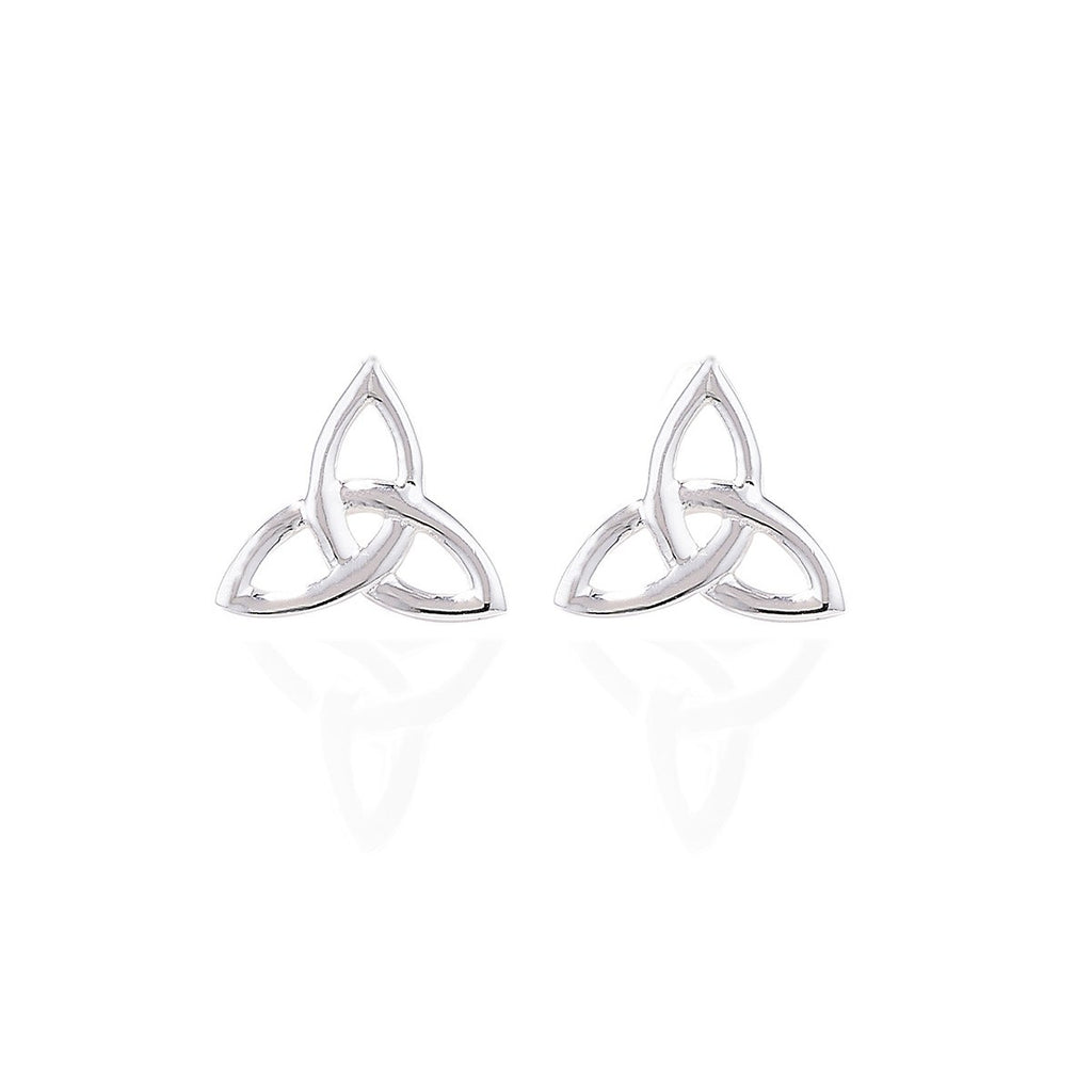 Sterling Silver Trinity Simple Stud Earrings
