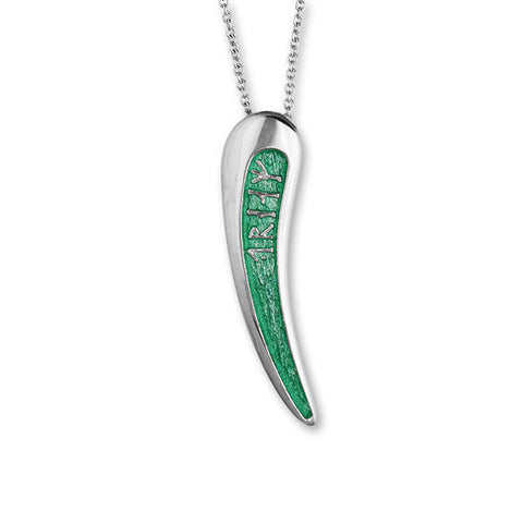 Tapered Enamelled Runic Dream Drop Pendant