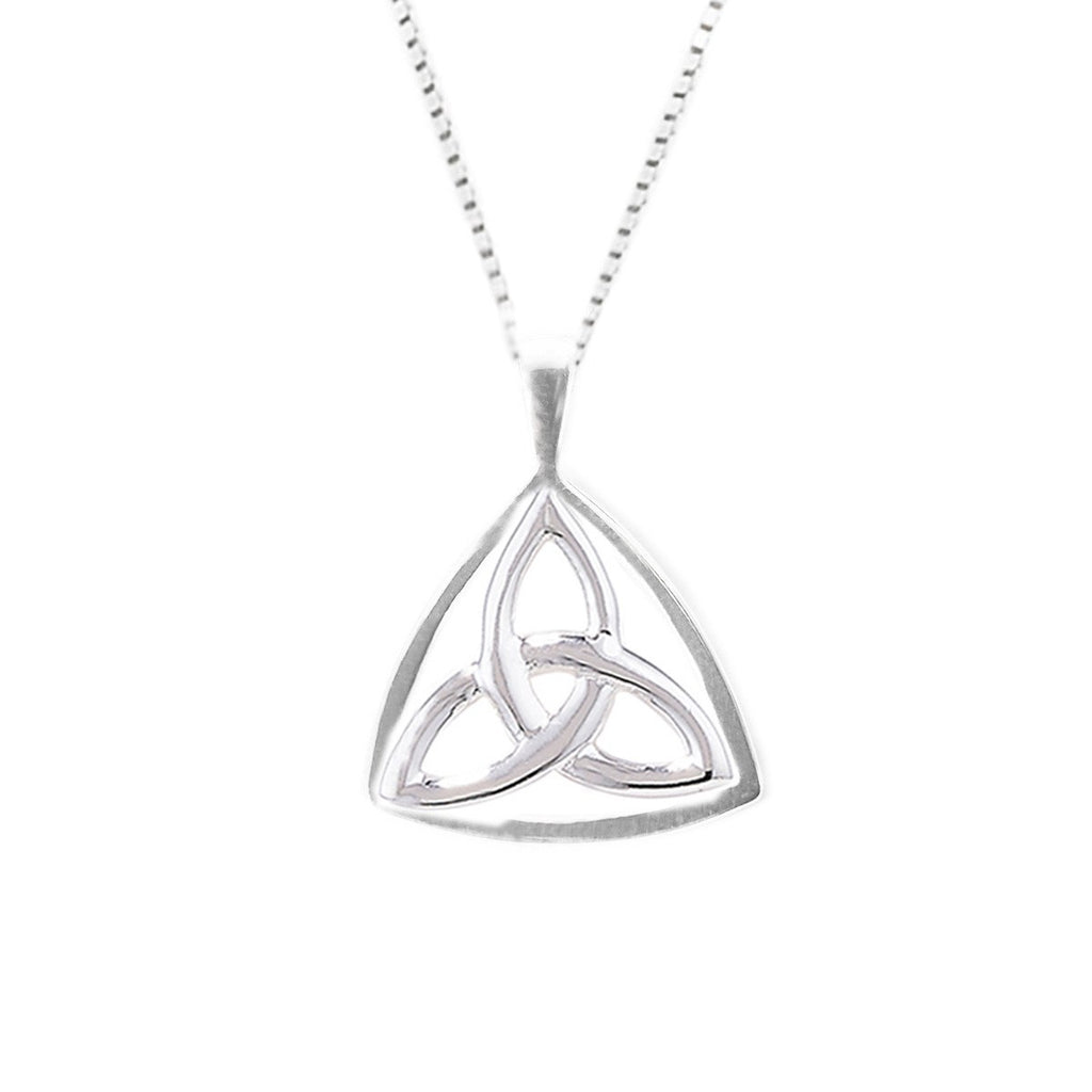 Sterling Silver Triangular Trinity Pendant