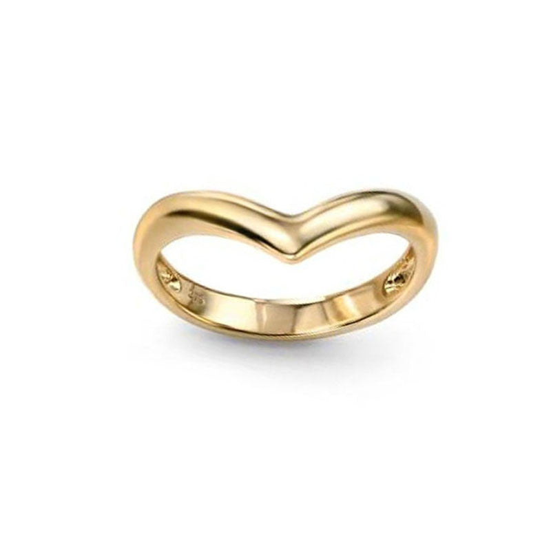 Elegant Wishbone Ring in Yellow Gold
