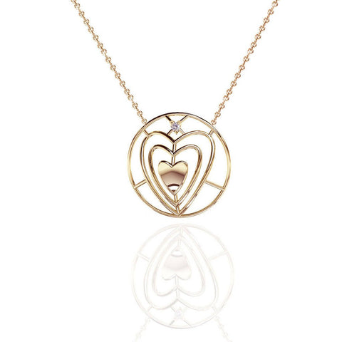 Everlasting Love Sweetheart Necklace with Sapphire